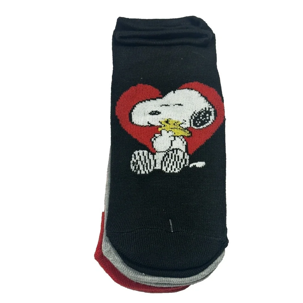 3 pairs womens peanuts no show low cut ankle socks shoe size‎ 4-10